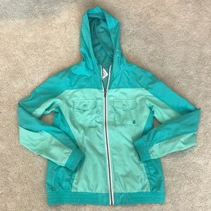 Volcom teal raincoat